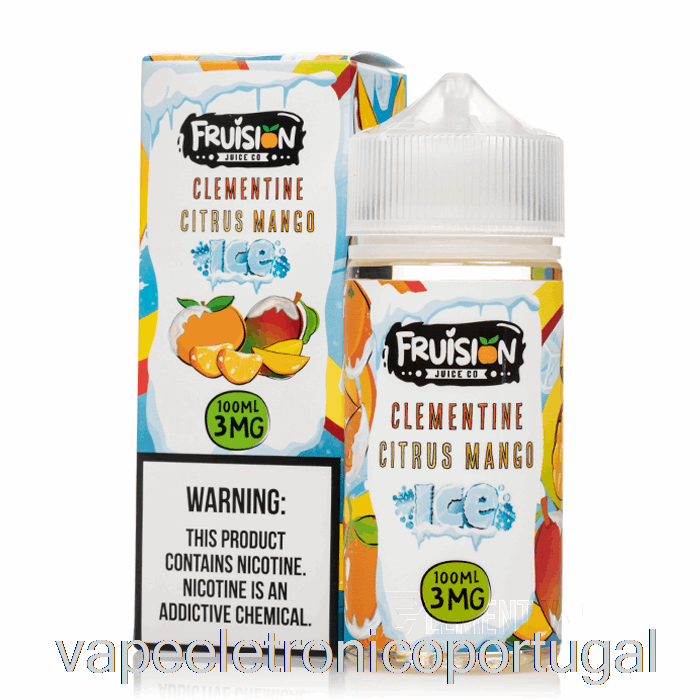 Vape Eletronico Iced Clementine Cítrico Manga - Suco De Fruisão Co - 100ml 0mg